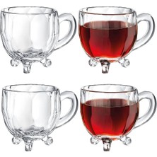 4’lü Çay Fincanı Seti, Zarif ve Şık Tasarım, Dayanıklı Seramik