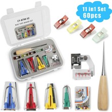 Dm Dikişmarket Kutulu El Biye Seti 4'lü (topluiğne-4lü el biye-biz-mini maşa-ev tipi biye ayak)