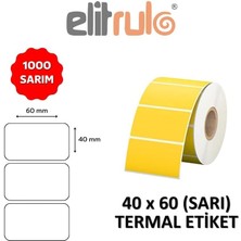 Royal Rain Store Etiketi 40X60 Termal Sarı - 1000 Adet