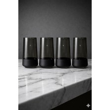 Şık Siyah 4’lü 390 cc Meşrubat Bardağı Seti