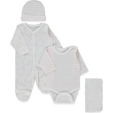 Bebetto Ribana Premature Tulum Set 4lü (Happy Anımal) Pembe