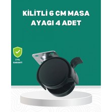 MiraLive Zemin Korumalı Kilitli Ayak Tekerlek Seti 6 cm