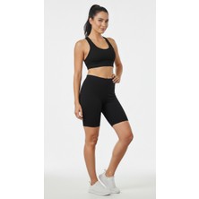 Ypc Tekstil Modal Pamuklu Diz Üstü Kısa Tayt (Yüksek Bel)