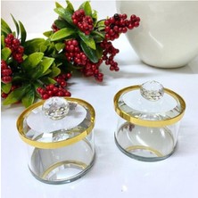 El Yapımı Gold Yaldızlı Dekoratif 2'li Kahve Yanı Sunumluk Seti