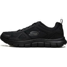 Skechers Track-Scloric Memory Foam Leather Mens Sneaker Hafızalı Taban Hakiki Deri Erkek Günlük Spor Ayakkabı Siyah