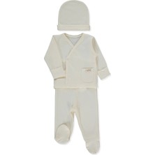 Bebetto Organik Raporlu Interlok Zıbın Set 3lü (Organıc Be Nature) Ekru