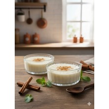 Sütlaç ve Muhallebi Için 2'li Cam Fırın Kaseleri Seti