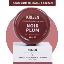 Krijen Noir Plum Mürdüm Renkli Dudak & Yanak Balmı | Bitkisel Krem Allık&ruj&far