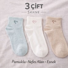 Güçlü Çorap 3 Lü Kısa Çoçuk /kadın Çorap (Pamuklu, nefes alan, esnek)