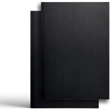 NY 2'li Siyah Kapaklı, Amerikan Ciltli, Orta Boy, 16X24 Cm, Çizgisiz Not Defteri, 128 Sayfa, 90 Gr. Ivory Kağıt, Siyah Kraft Kapak.