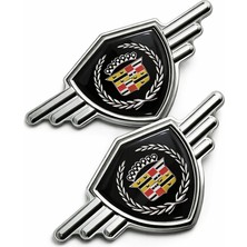 Mega Oto Market Metal Araba Logosu 3D Krom Çamurluk Amblemi Sağ Sol Set Oto Aksesuar