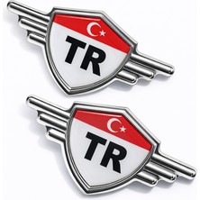 Mega Oto Market Metal Araba Logosu 3D Krom Çamurluk Amblemi Sağ Sol Set Oto Aksesuar