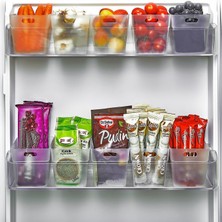 Nuveden Ieg™ 6 Lı Buzdolabı Içi Mini Düzenleyici Kutu Organizer - Buzdolabı Kapak Düzenleyici