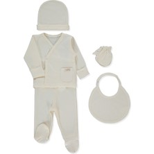 Bebetto Organik Raporlu Interlok Zıbın Set 5li (Organıc Be Nature) Ekru