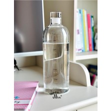 1 Litre Şeffaf Cam Su Şişesi, Sağlıklı ve Şık Tasarım