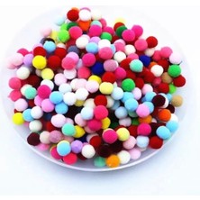 2 cm Peluş Ponpon 500 Adet Paket – El Sanatları, Okul ve Hobi Çalışmaları Için
