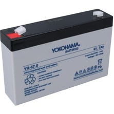 Indispensablely Yokohama Yh-67.0 6 Volt - 7 Amper Akü (150X50X94 Mm)