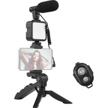 Qifit Telefon & Bilgisayar Mikrofon Kontrolörü – Akıllı Gürültü Azaltma, Rüzgar Süngeri, Video Vlog Kiti