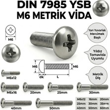 Cıvata Deposu Dın 7985 M6X35 Ysb Metrik Vida 100 Adet