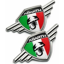 Mega Oto Market Metal Araba Logosu 3D Krom Çamurluk Amblemi Sağ Sol Set Oto Aksesuar