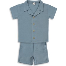 Civil Baby Müslin 6-18 Ay Takım - Mavi 12-18 Ay