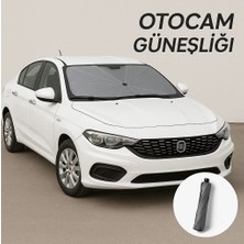 Carlone Egea Uyumlu Oto Ön Cam Şemsiye Güneşlik – Katlanabilir Uv ve Isı Koruyucu Güneş Perdesi