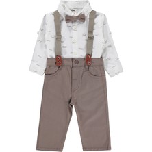 Civil Baby Papyonlu Askılı 6-18 Ay Takım - Kahverengi 18-24 Ay