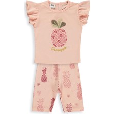 Civil Baby Ananas Baskılı 6-18 Ay Takım - Pudra 6-9 Ay