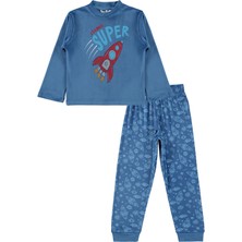 Supersoft 3-11 Yaş Pijama Takımı - Mavi 5-6 Yaş