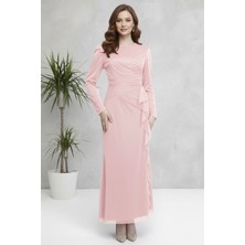 Hiramir Yeni Sezon Kadın Simli Tül Abiye Elbise YZ2505