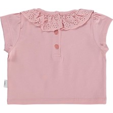 Civil Baby Yaka Brodeli 6-18 Ay Tişört - Pembe 9-12 Ay
