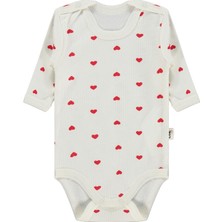 Civil Baby Kalp Empirme 1-36 Ay Çıtçıtlı Badi  - Ekru 2-3 Yaş