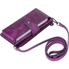 BloominBag Lozan Strap Mulberry Velvet Gerçek Deri Çapraz Askılı Cüzdan Çanta