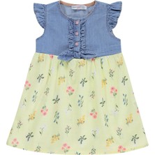 Zeyneva Timo Kot Robalı Elbise 2-5 Yaş - Mavi 5-6 Yaş