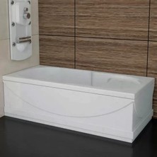 Sırduş 160X80X55 Oturmalı Düz Küvet, Beyaz