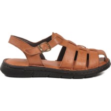Pierre Cardin Taba Hakiki Deri Erkek Günlük Sandalet PC-7462 M