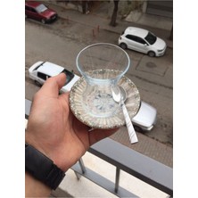 Şık Mozaik Çay Tabağı Seti 11 Cm, 6'lı, Zarif ve Modern Tasarım