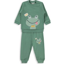 Civil Baby Kurbağa Baskılı 6-18 Ay Takım - Haki 12-18 Ay