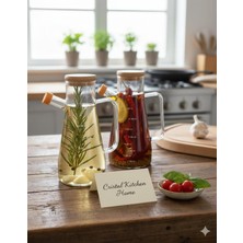 Iki Düzenli Bambu Cam Yağdanlık 900 Ml, Ölçü Göstergeli