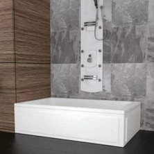 Sırduş 110X80X44 Mini Düz Küvet, Beyaz