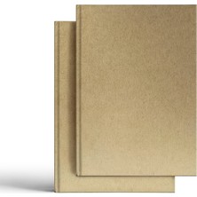 NY 2'li Kahve Kraft Kapaklı, Amerikan Ciltli, 16X24 (Orta Boy), Çizgisiz Not Defteri, 128 Sayfa, 90 Gr. Ivory Kağıt, Kraft Kapak.