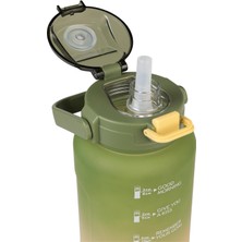 Vagonlife Policarbon Pipetli Matara 2000 ml - Yeşil Standart