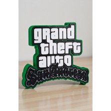 Hunga Gta - Grand Theft Auto San Andreas Logo - Masa Üstü Figür