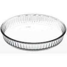 Yuvarlak Cam Fırın Kabı 31,9 Cm, 2950 Cc, Dayanıklı ve Şık Tasarım