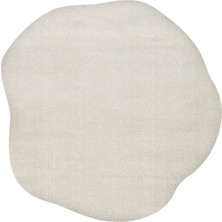 Cool Halı Açık Taş Rengi Kalın Yumuşak Amorf Dalgalı Tüylü Şekilli Giriş Antre Giyinme Yatak Oda Halısı