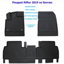 Carlone Peugeot Rifter 2019 ve Sonrası 4d Premium Havuzlu Paspas