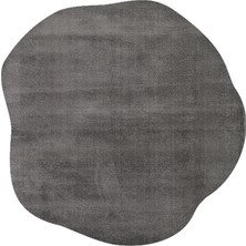 Cool Halı Antrasit Kalın Yumuşak Modern Amorf Sanatsal Dekoratif Şekilli Giriş Antre Yatak Odası Halısı