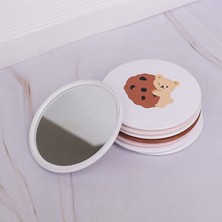 Gaman Sevimli Karışık Desenli Mini Cep Aynası -Günlük Makyaj ve Çanta Içi Ayna 1 Adet
