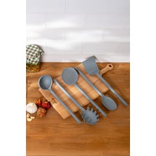 Şık 5 Parça Gri Servis Seti, Modern ve Fonksiyonel Tasarım