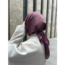 Qalortex Scarf Pamuklu Soft Inci Desen Eşarp-Vişne Çürüğü
